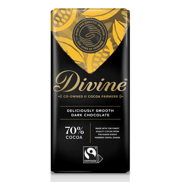 Divine Smooth Dark Chocolate 70%, 90g