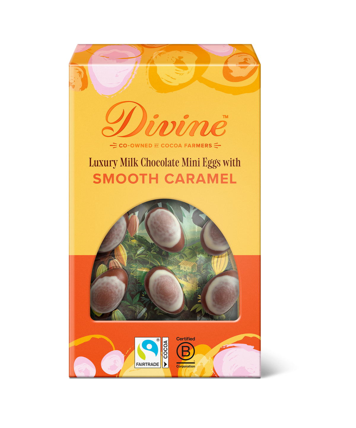 Divine Luxury Milk Chocolate eggs with Smooth Caramel, 190g
