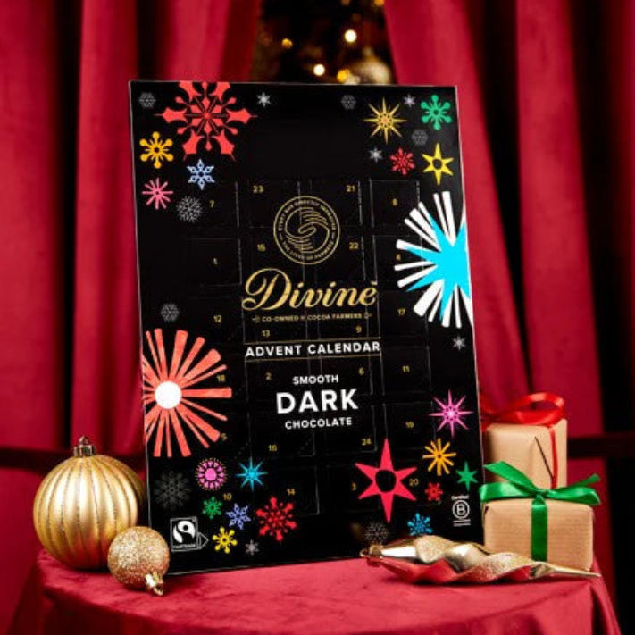 Divine Adventskalender Mörk Choklad 70%, 85g