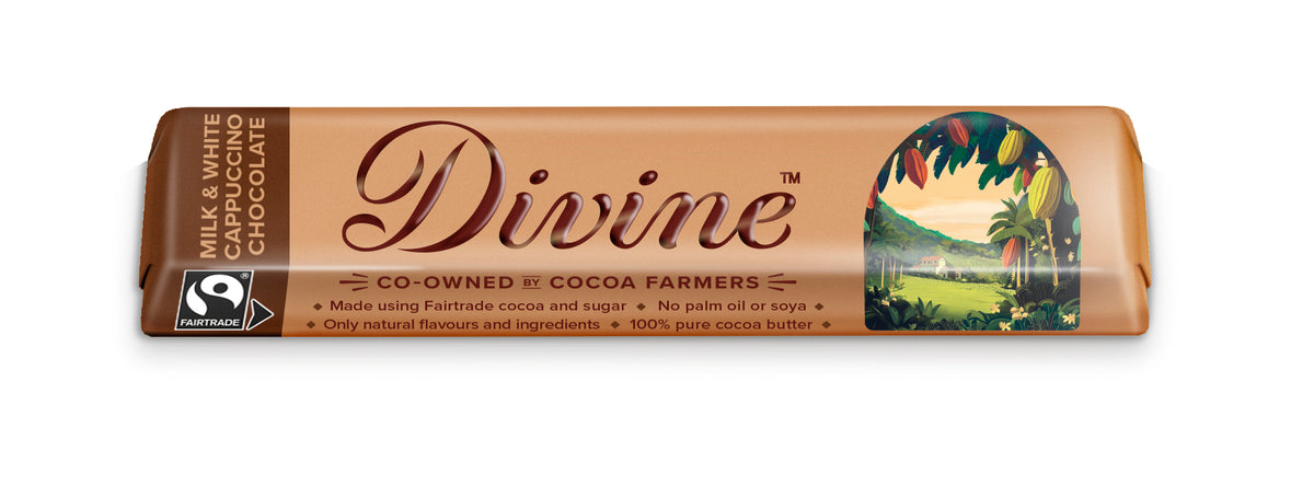 Divine Milk &amp; White Chocolate Cappuccino, 35g