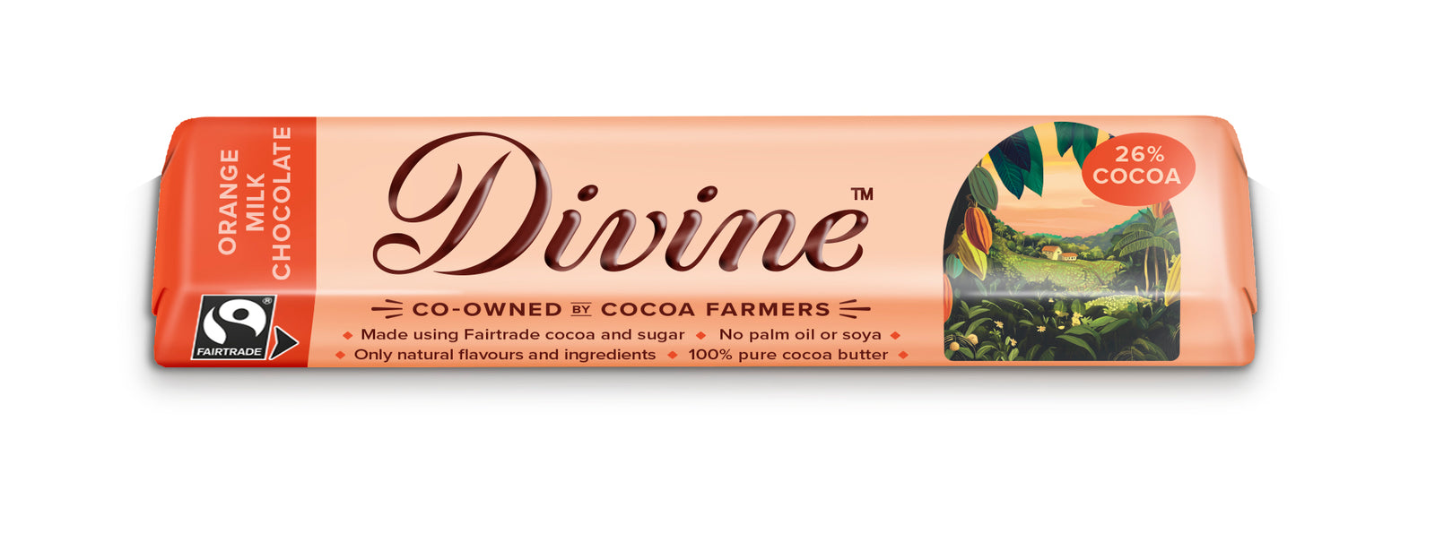 Divine Milk Chocolate with Orange 35g