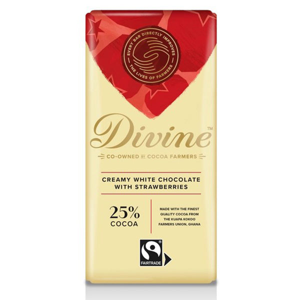Divine White Chocolate with Strawberry 90g