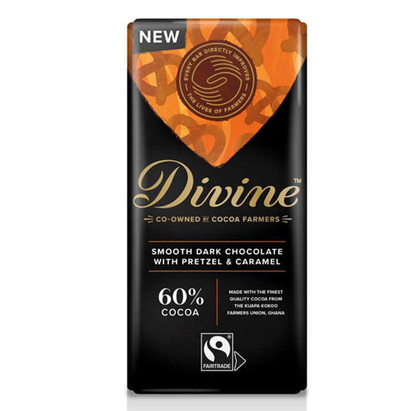 Divine Dark Chocolate with Prezel & Carmel 90g