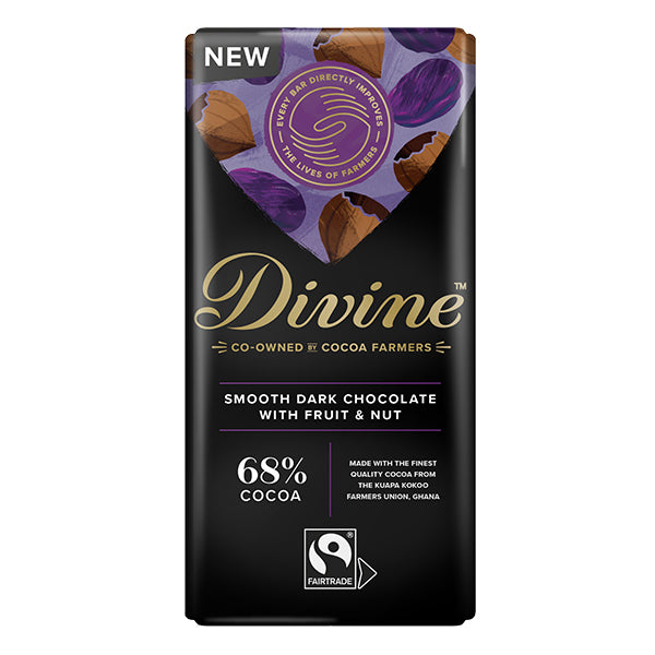 Divine Dark Chocolate 68% with Fruit & Nut 90g