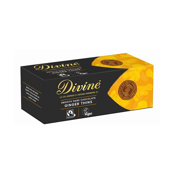 Divine Dark Chocolate Ginger Thins 200g